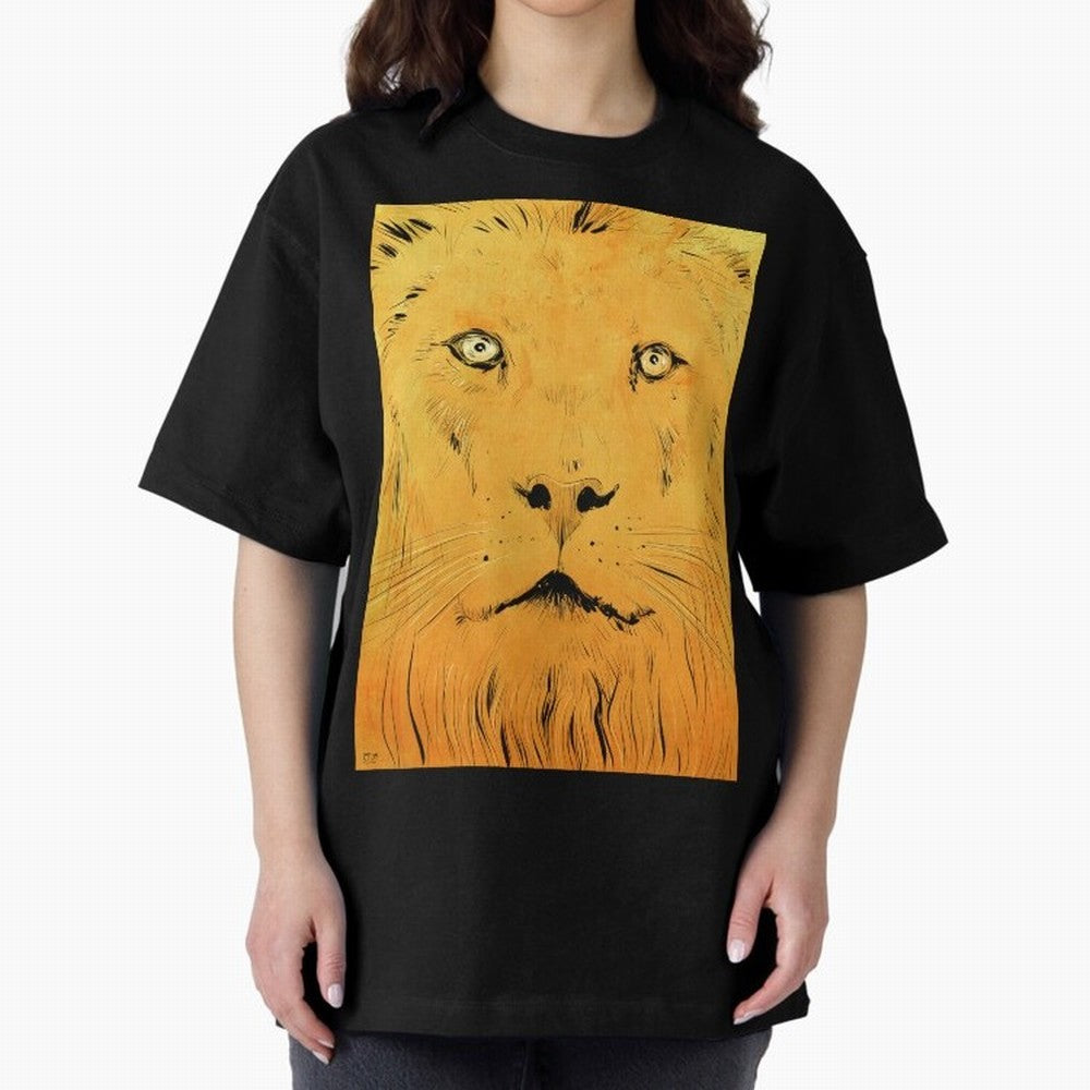 Lion Oversized T-Shirt Support Your Favorite Stars during FIFA World Cup 2026 USA Canada Mexico Spirit, Made for Portugal, Spain and Germany, Cristiano Ronaldo, Haaland and CR7, Sports Nostalgia, International Competition, Famous Players and