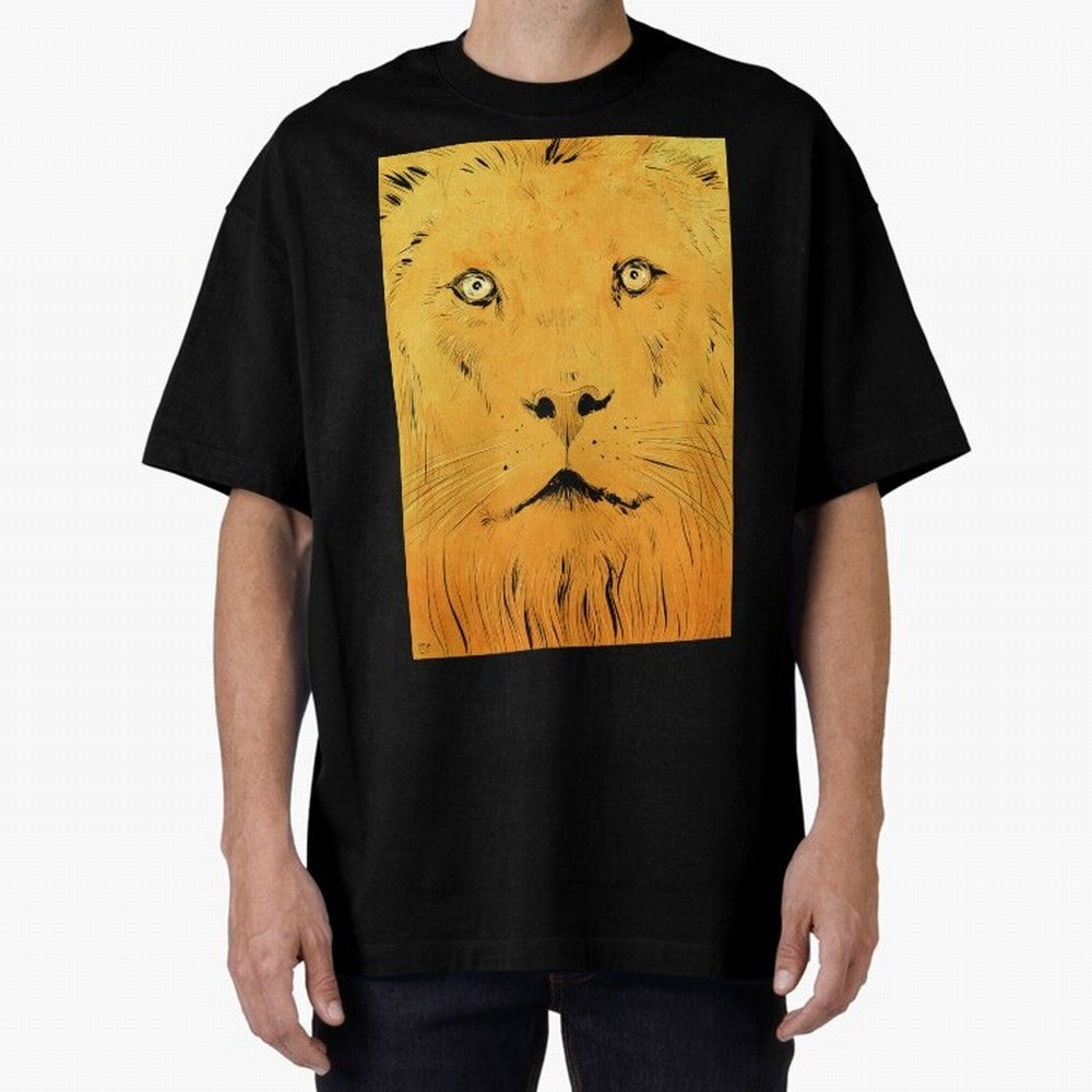 Lion Oversized T-Shirt Support Your Favorite Stars during FIFA World Cup 2026 USA Canada Mexico Spirit, Made for Portugal, Spain and Germany, Cristiano Ronaldo, Haaland and CR7, Sports Nostalgia, International Competition, Famous Players and