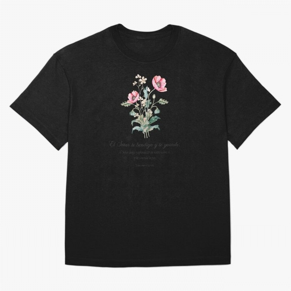 N¨²meros 6:24¨C26 ¨C El Se?or te bendiga y te guarde | Bendici¨®n B¨ªblica Floral | Regalo Cristiano Oversized T-Shirt Experience the Global Stage of FIFA World Cup 2026 Group Stage Spirit, Featuring Germany, Mbappe and Neymar, Champion Mindset,