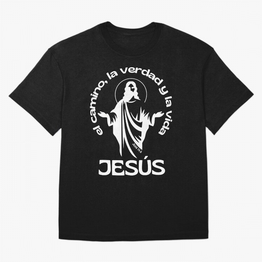 JES¨²S - el camino, la verdad y la vida Oversized T-Shirt Live the Energy of FIFA World Cup 2026 Group Stage for Fans of Messi and Brazil, Bringing Soccer Culture, Superstar Moments, National Team Dreams and Competitive Fire; Perfect for Supporters