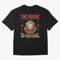Portugal Soccer 2026 The Brave Nation Vintage Football Fan Design Oversized T-Shirt Celebrate the Stars of FIFA World Cup 2026 with Cristiano Ronaldo, Spain Energy, Worldwide Fan Energy, Dramatic Goals, Stadium Lights and Championship Celebrations;