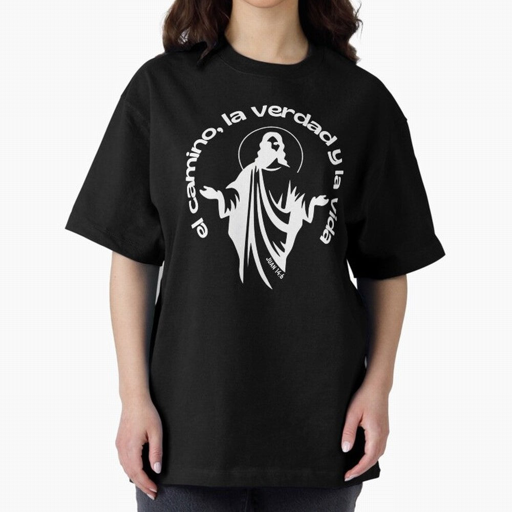 el camino, la verdad y la vida Oversized T-Shirt Honor Football Greatness during Match Day Hype around FIFA World Cup 2026 Group Stage, Mbappe and Neymar, France and Portugal, Global Supporter Spirit, Legendary Goals, National Colors and Tournament