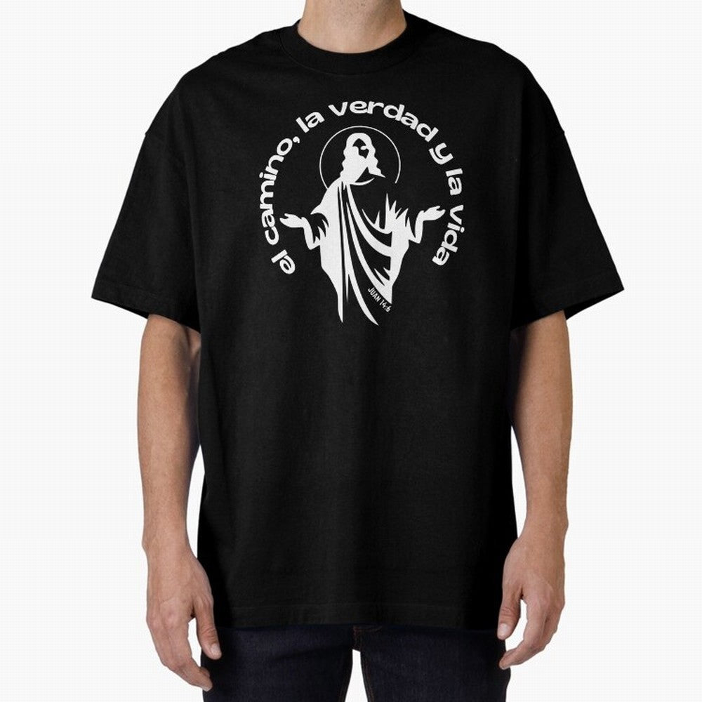 el camino, la verdad y la vida Oversized T-Shirt Honor Football Greatness during Match Day Hype around FIFA World Cup 2026 Group Stage, Mbappe and Neymar, France and Portugal, Global Supporter Spirit, Legendary Goals, National Colors and Tournament