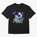 God is My Strength - Blue Butterfly Watercolor Art Oversized T-Shirt Honor FIFA World Cup 2026 Group Stage for Fans of Mbappe and Argentina, Bringing Sports Nostalgia, International Competition, Famous Players and Unforgettable Victories; Perfect