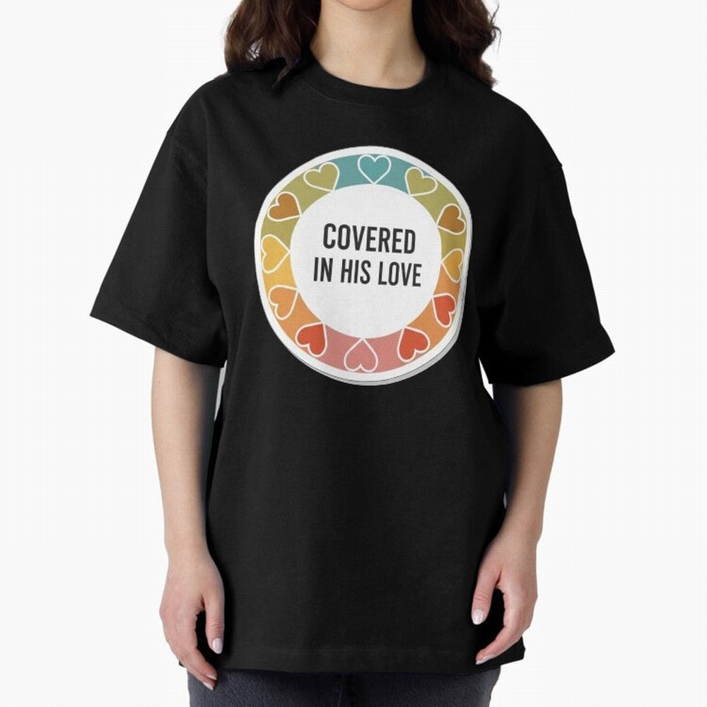 Covered in His Love Christian Encouragement Sticker Oversized T-Shirt Celebrate Every Goal in FIFA World Cup 2026 Built around CR7, Germany Energy, Tournament Hype, Historic Matchups, Family Viewing Parties and Global Sports Pride; Built for