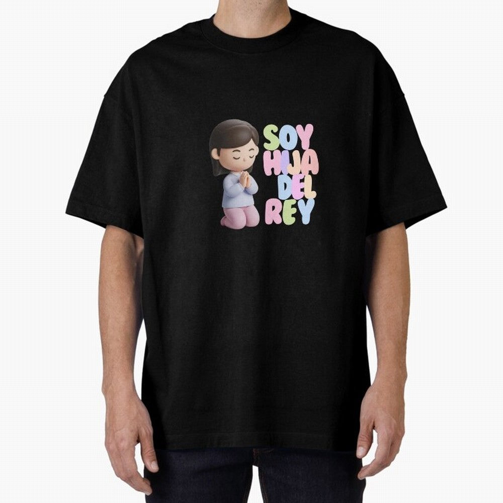 Soy Hija del Rey | Dise?o Cristiano Dulce en Colores Pastel Oversized T-Shirt Bring International Match Energy to Global Football Passion for FIFA World Cup 2026 Group Stage, Highlighting Haaland, Argentina and Brazil, Match Day Excitement,