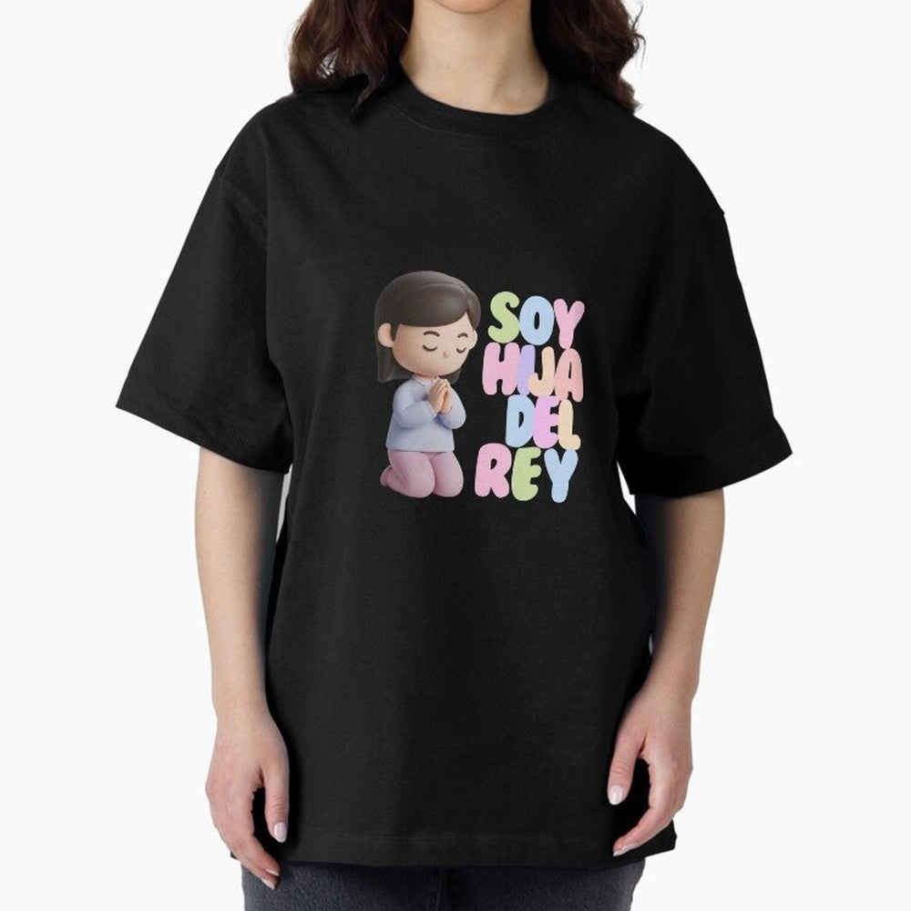 Soy Hija del Rey | Dise?o Cristiano Dulce en Colores Pastel Oversized T-Shirt Bring International Match Energy to Global Football Passion for FIFA World Cup 2026 Group Stage, Highlighting Haaland, Argentina and Brazil, Match Day Excitement,