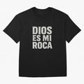 DIOS ES MI ROCA - White Stone Typography - Christian Oversized T-Shirt Bring Bold Fan Energy to Match Day Hype around FIFA World Cup 2026, Messi, Netherlands, Football Festival Excitement, Trophy Ambitions, Country Rivalries and Star Player Buzz;