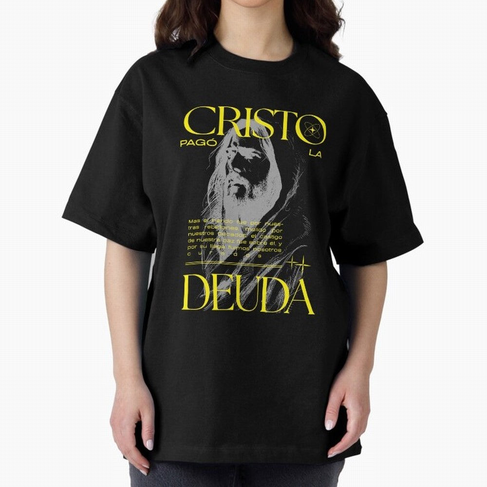 Cristo Pag¨® la Deuda - Isa¨ªas 53:5 Streetwear Style Oversized T-Shirt Celebrate Soccer Greatness during FIFA World Cup 2026 Group Stage Highlighting Messi, Neymar and Mbappe, England and Germany Energy, Fan Favorite Moments, National Team