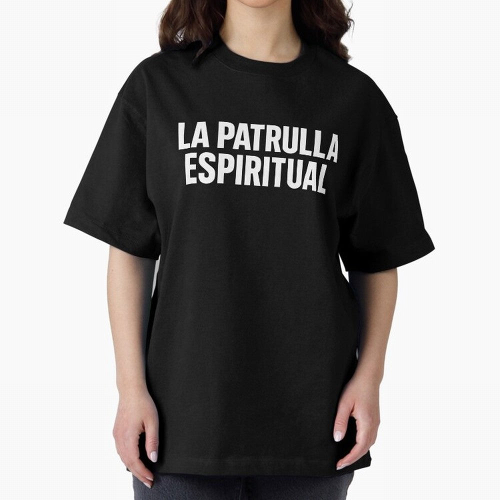 La Patrulla Espiritual, Spanish Faith Quote Gift, Christian Spiritual Humor Graphic Tee for Believers Latinos Oversized T-Shirt Follow FIFA World Cup 2026 USA Canada Mexico Spirit, with Portugal, CR7, Sports Nostalgia, International Competition,
