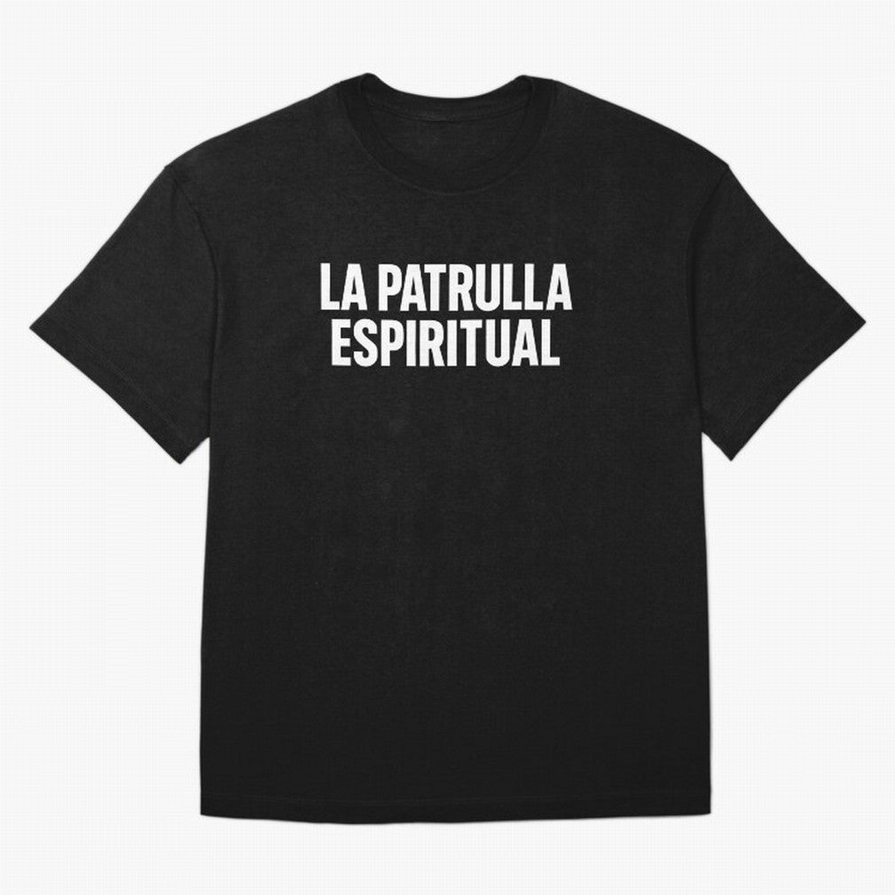 La Patrulla Espiritual, Spanish Faith Quote Gift, Christian Spiritual Humor Graphic Tee for Believers Latinos Oversized T-Shirt Follow FIFA World Cup 2026 USA Canada Mexico Spirit, with Portugal, CR7, Sports Nostalgia, International Competition,