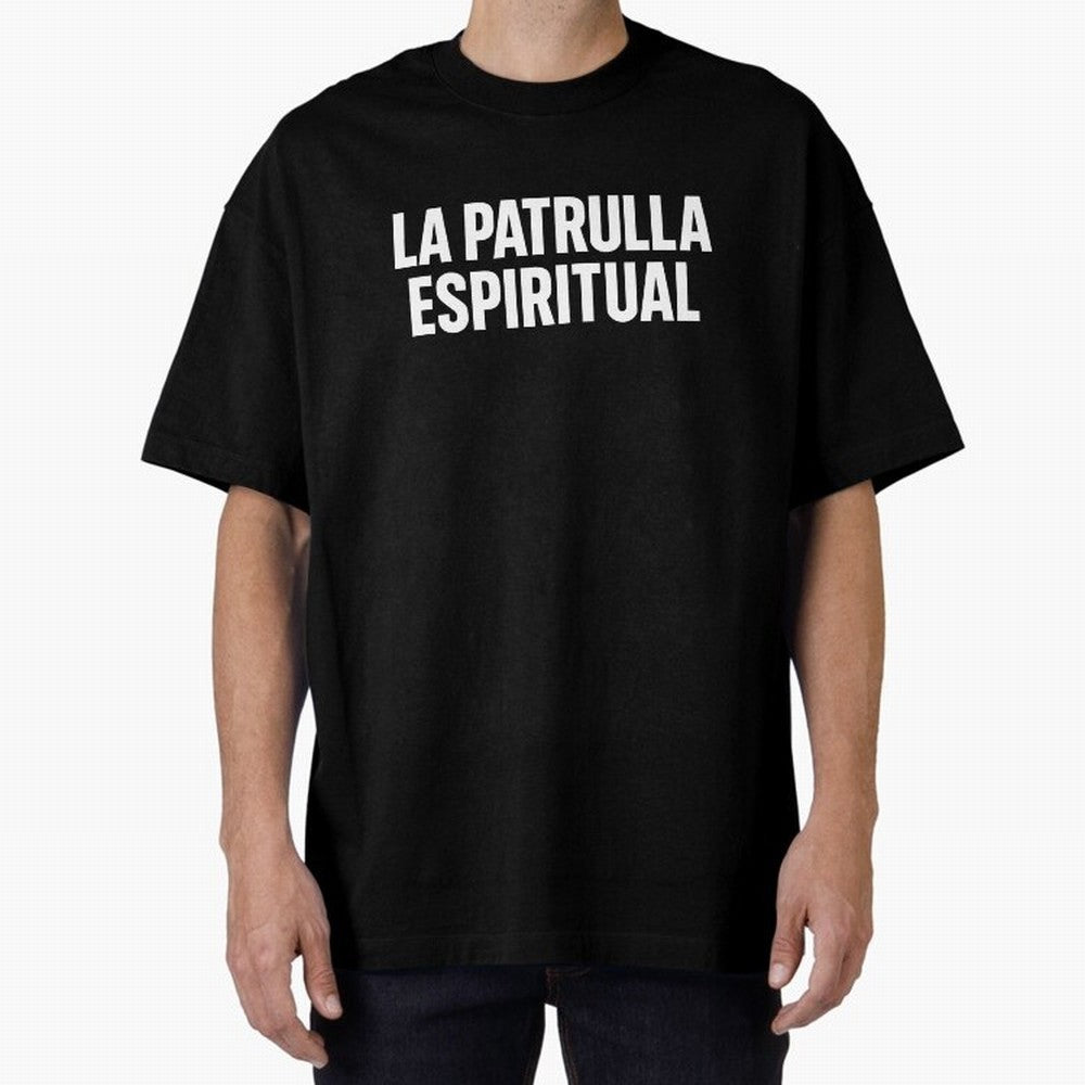 La Patrulla Espiritual, Spanish Faith Quote Gift, Christian Spiritual Humor Graphic Tee for Believers Latinos Oversized T-Shirt Follow FIFA World Cup 2026 USA Canada Mexico Spirit, with Portugal, CR7, Sports Nostalgia, International Competition,