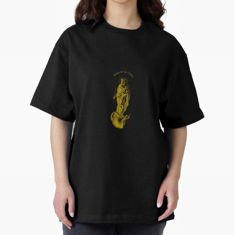 Reina de los Cielos Oversized T-Shirt Celebrate the Stars of FIFA World Cup 2026 USA Canada Mexico Spirit, Centered on Portugal, Spain and Germany, Messi, Football History, Final Match Energy, Crowd Noise and Once in a Lifetime Moments; Perfect for