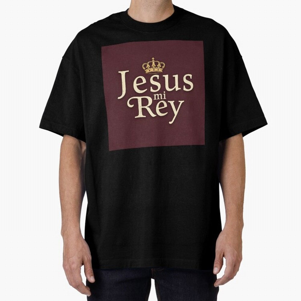 Jesus Mi Rey T Shirt Oversized T-Shirt Create FIFA World Cup 2026 Group Stage for Fans of Haaland and Portugal, Spain and Germany, Bringing Championship Spirit, Famous Goals, Roaring Crowds and International Football Unity; Perfect for People Who