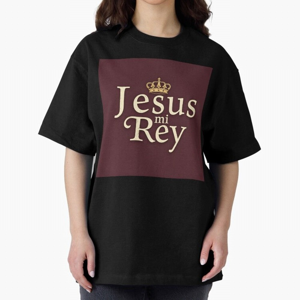 Jesus Mi Rey T Shirt Oversized T-Shirt Create FIFA World Cup 2026 Group Stage for Fans of Haaland and Portugal, Spain and Germany, Bringing Championship Spirit, Famous Goals, Roaring Crowds and International Football Unity; Perfect for People Who