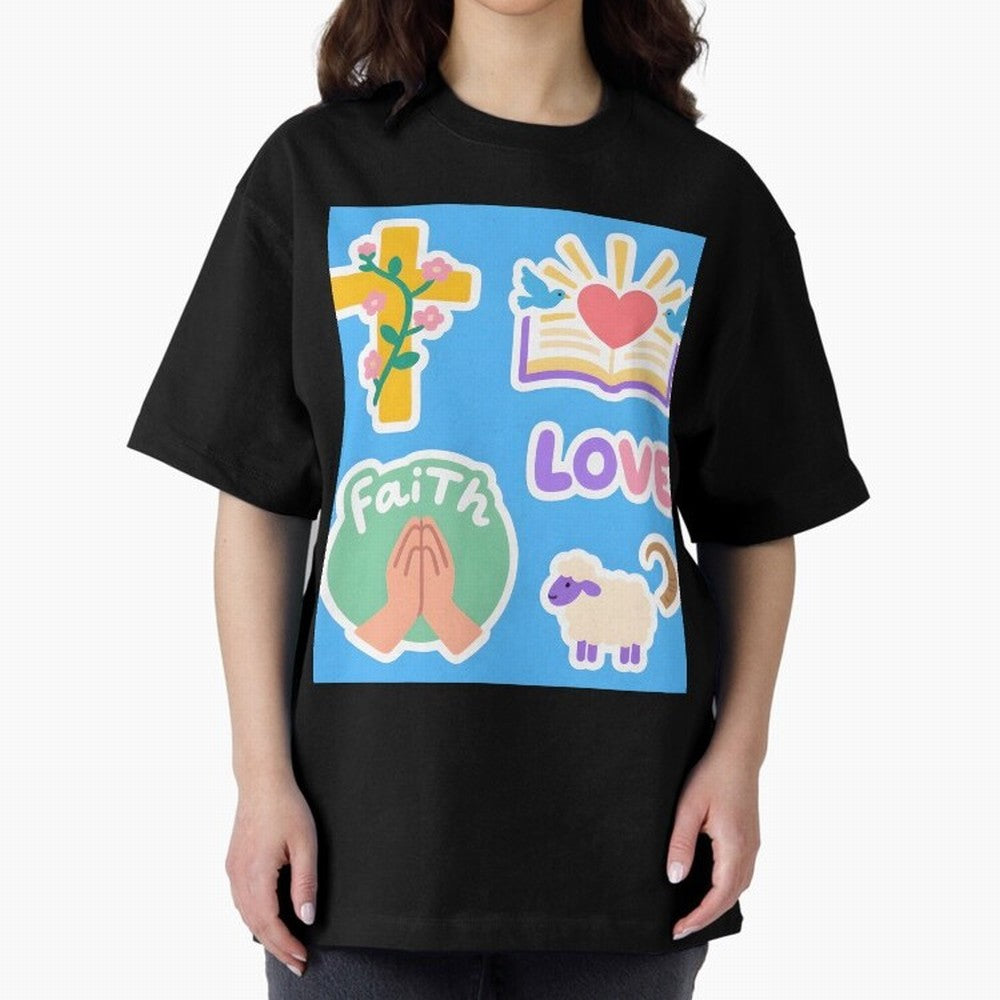 Love Faith T shirt Oversized T-Shirt Wear the Spirit of Global Football Passion for FIFA World Cup 2026, Driven by Mbappe, Germany, Championship Spirit, Famous Goals, Roaring Crowds and International Football Unity; Created for Match Day Parties,