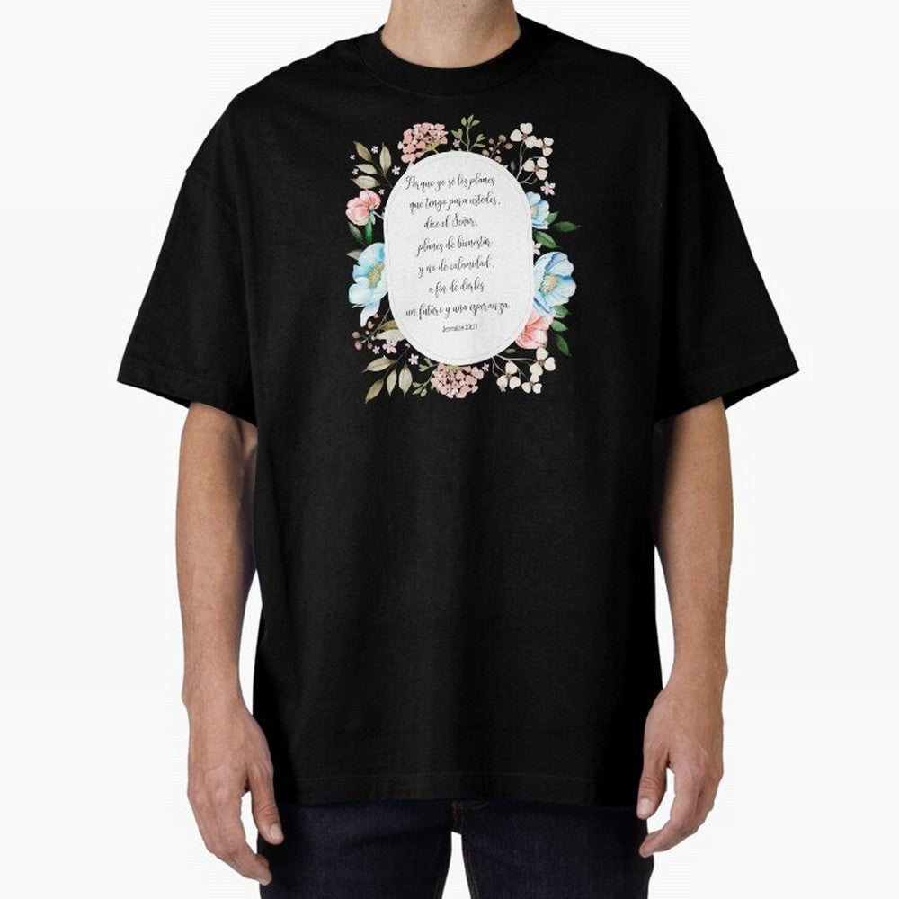 Jerem¨ªas 29:11 ¨C Planes de esperanza | Vers¨ªculo cristiano inspirador en espa?ol Oversized T-Shirt Embrace Match Day Hype around FIFA World Cup 2026 Group Stage, Messi, Neymar and Mbappe, Portugal, Football History, Final Match Energy, Crowd