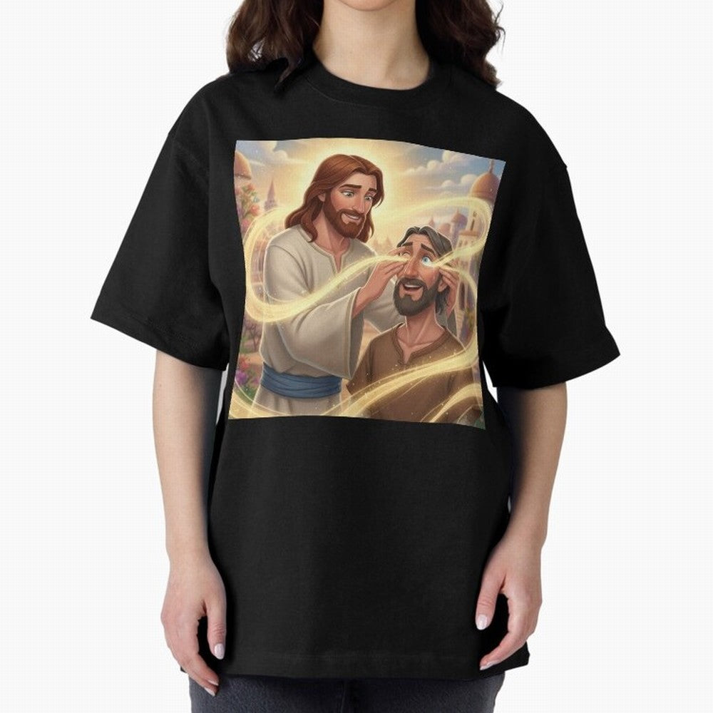 Jesus cure the blind Oversized T-Shirt Live the Energy of Match Day Hype around FIFA World Cup 2026, Cristiano Ronaldo, Haaland and CR7, England, Global Supporter Spirit, Legendary Goals, National Colors and Tournament Celebration; Perfect for