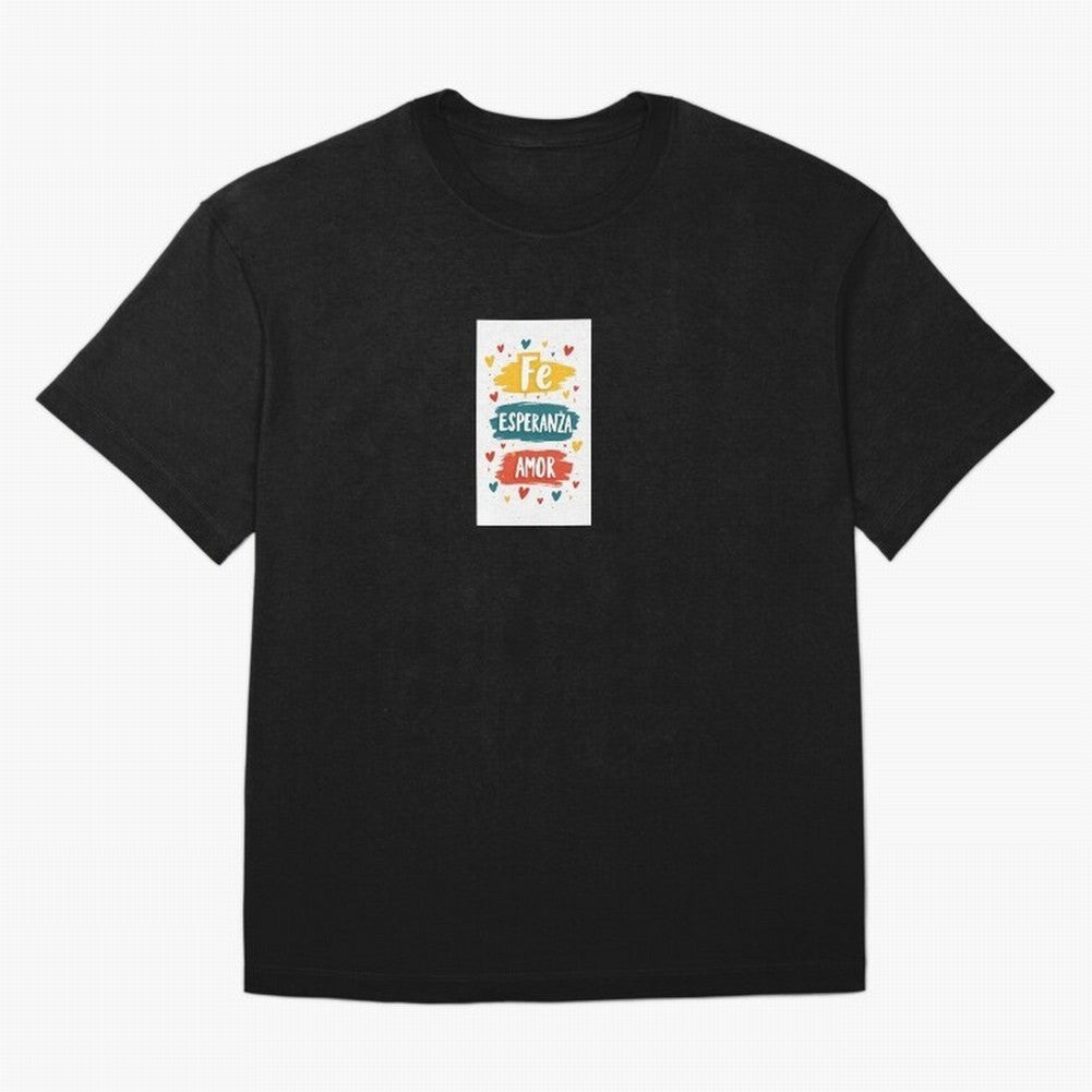 Fe Esperanza Amor Oversized T-Shirt Bring Stadium Energy to Match Day Hype around FIFA World Cup 2026 USA Canada Mexico, CR7 and Messi, Brazil, Portugal and Argentina, Worldwide Fan Energy, Dramatic Goals, Stadium Lights and Championship