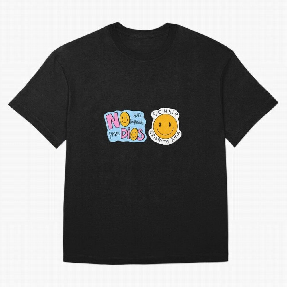 No Hay Imposibles Para Dios Sonrie Cristo Te Ama Oversized T-Shirt Represent the Passion of FIFA World Cup 2026 Group Stage Featuring Mbappe and Neymar, Portugal Energy, Retro Football Energy, Iconic Rivalries, Trophy Chase Drama and Stadium
