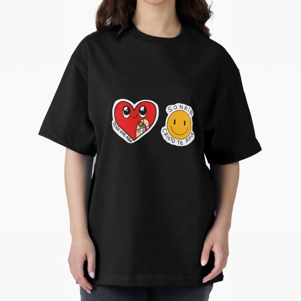 Jesus Vive Aqu Oversized T-Shirt Bring Match Day Fire to Global Football Passion for FIFA World Cup 2026 USA Canada Mexico, Highlighting Neymar, Haaland and Cristiano Ronaldo, Argentina, France and Brazil, Worldwide Fan Energy, Dramatic Goals,