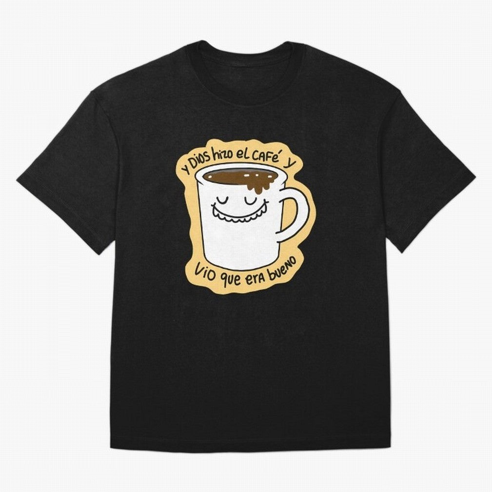 Y Dios Hizo El Caf Y Vio Que Era Bueno Oversized T-Shirt Show Support during the FIFA World Cup 2026 Group Stage Journey through Neymar Highlights, France Pride, Vintage Soccer Flavor, Modern Football Stars, National Flags and Final Night Emotion;