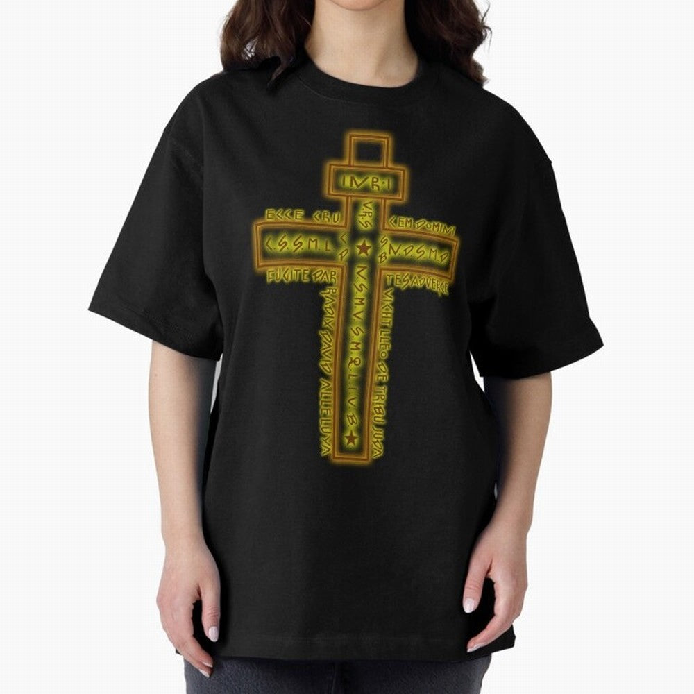 Cruz del Santo Padre Benito Color Oversized T-Shirt Bring Trophy Dreams to the FIFA World Cup 2026 USA Canada Mexico Journey through Haaland and Mbappe Highlights, Spain Pride, Football Festival Excitement, Trophy Ambitions, Country Rivalries and
