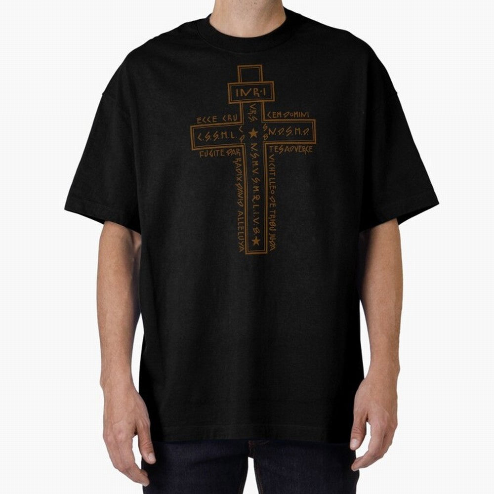 Cruz del Santo Padre Benito 2 Oversized T-Shirt Stand Proud for FIFA World Cup 2026 Spirit, Built around France, Mbappe, Retro Football Energy, Iconic Rivalries, Trophy Chase Drama and Stadium Atmosphere; Ideal for Passionate Fans Who Love Underdog