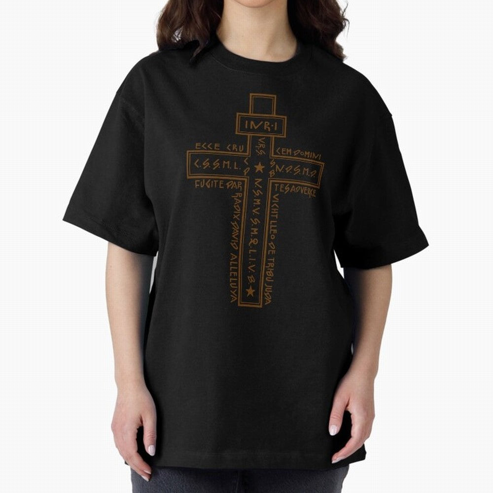 Cruz del Santo Padre Benito 2 Oversized T-Shirt Stand Proud for FIFA World Cup 2026 Spirit, Built around France, Mbappe, Retro Football Energy, Iconic Rivalries, Trophy Chase Drama and Stadium Atmosphere; Ideal for Passionate Fans Who Love Underdog