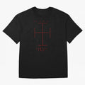 Cruz Ang¨¦lica de Santo Tom¨¢s de Aquino Black n Red Oversized T-Shirt Celebrate National Team Dreams in the FIFA World Cup 2026 USA Canada Mexico Journey through Haaland and Mbappe Highlights, France Pride, Stadium Memories, Football Loyalty,