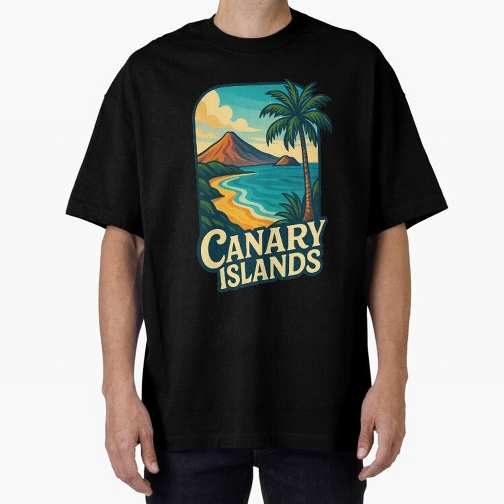Tropical Shoreline of the Canary Islands Spain Oversized T-Shirt Create FIFA World Cup 2026 Group Stage Driven by Neymar, France Energy, Match Day Excitement, Supporter Culture, Golden Goals and Global Football Passion; Great for Supporters Who
