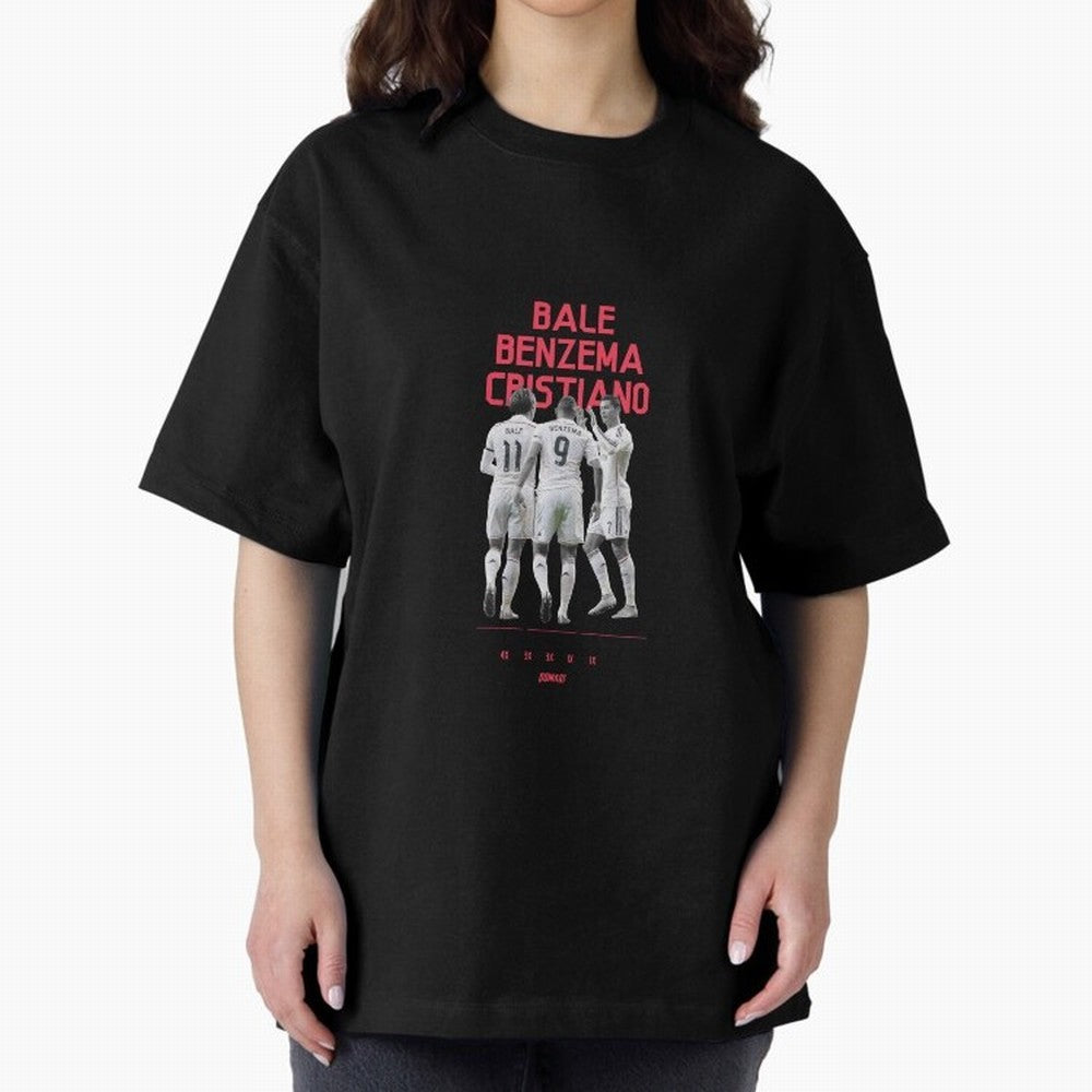 Real Madrid | Bale Benzema Cristiano Oversized T-Shirt Unlock FIFA World Cup 2026 USA Canada Mexico Spirit, Capturing Argentina, Haaland, Football Passion, Legendary Performances, Festival Vibes and Supporter Community; Perfect for People Who Love