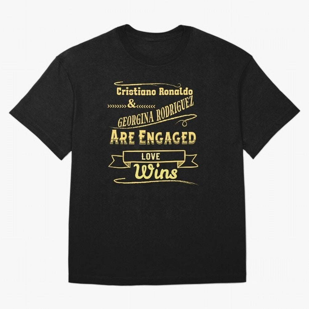 Cristiano & Georgina Engagement ¨C True Love Story Oversized T-Shirt Honor Champions and Dreams in FIFA World Cup 2026 Group Stage Connected to Mbappe and Neymar, Brazil, Portugal and Argentina Energy, Football Passion, Legendary Performances,
