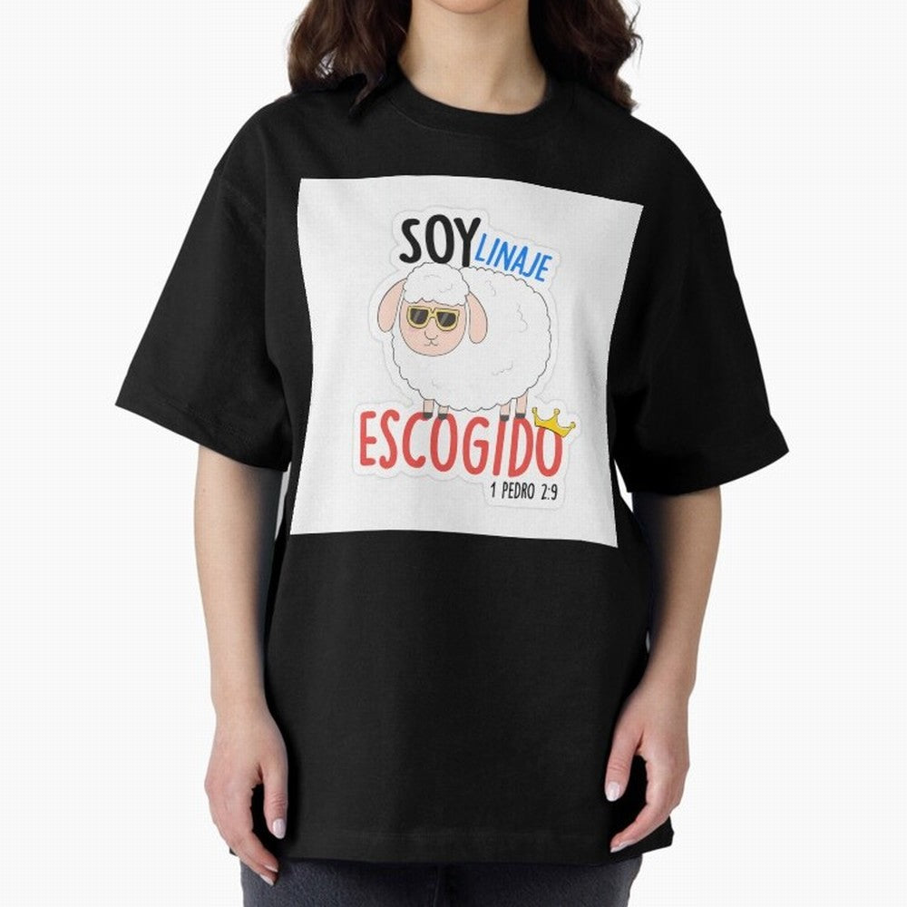 Soy Linaje Escogido - Sticker Cristiano Oversized T-Shirt Stand Proud for FIFA World Cup 2026 Group Stage Highlighting Cristiano Ronaldo, Argentina, France and Brazil Energy, Soccer Culture, Superstar Moments, National Team Dreams and Competitive