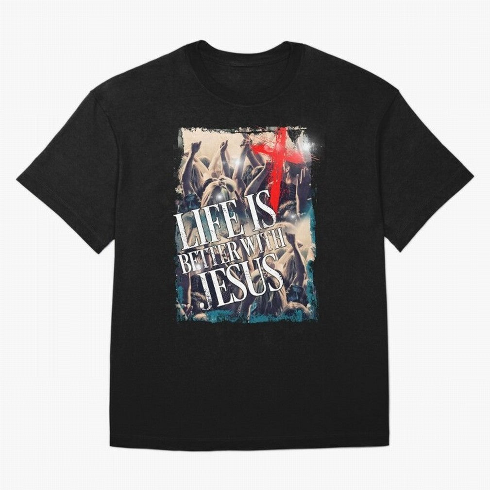 LIfe is Better with Jesus Oversized T-Shirt Carry the FIFA World Cup 2026 Group Stage Journey through Messi Highlights, Portugal, Spain and Germany Pride, Retro Football Energy, Iconic Rivalries, Trophy Chase Drama and Stadium Atmosphere; Created