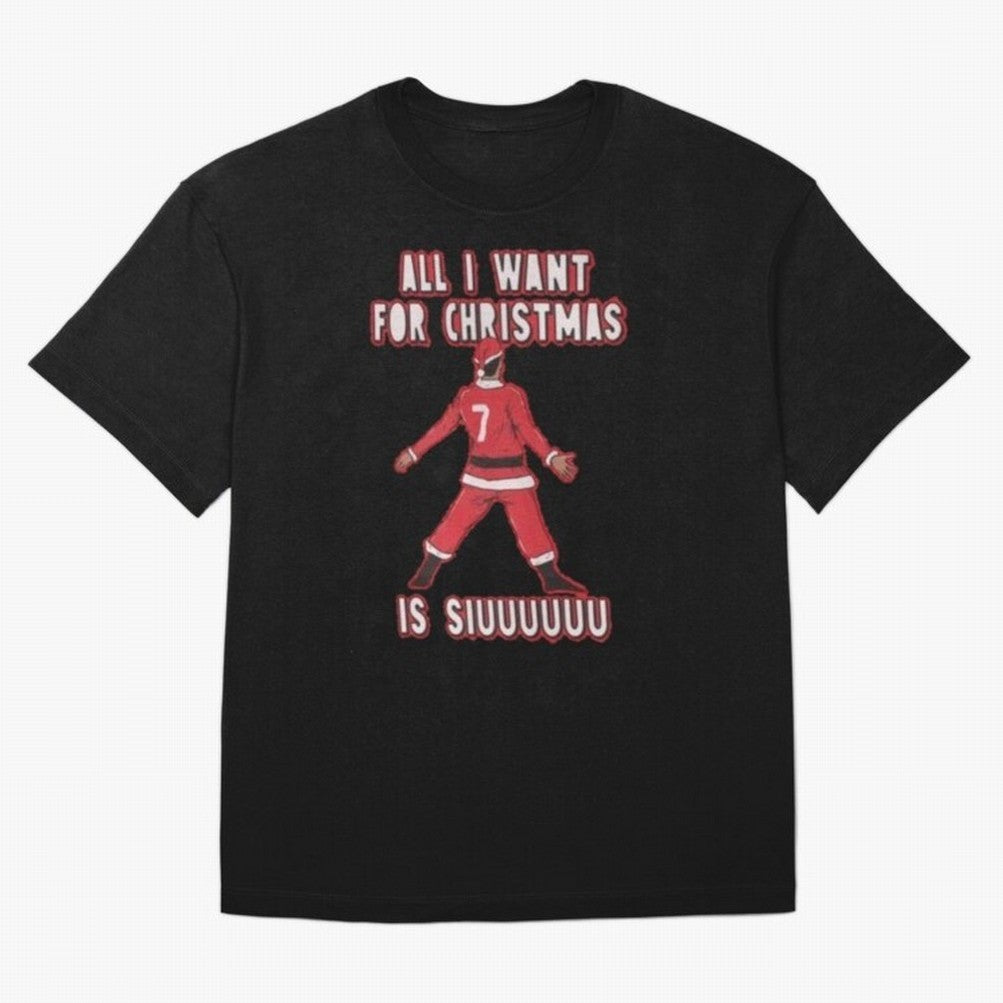 All I Want For Christmas Is Siuuu (3) Oversized T-Shirt Represent the Passion of FIFA World Cup 2026 Group Stage for Fans of Messi, CR7 and Mbappe and England, France and Netherlands, Bringing Champion Mindset, Group Stage Buzz, Knockout Tension