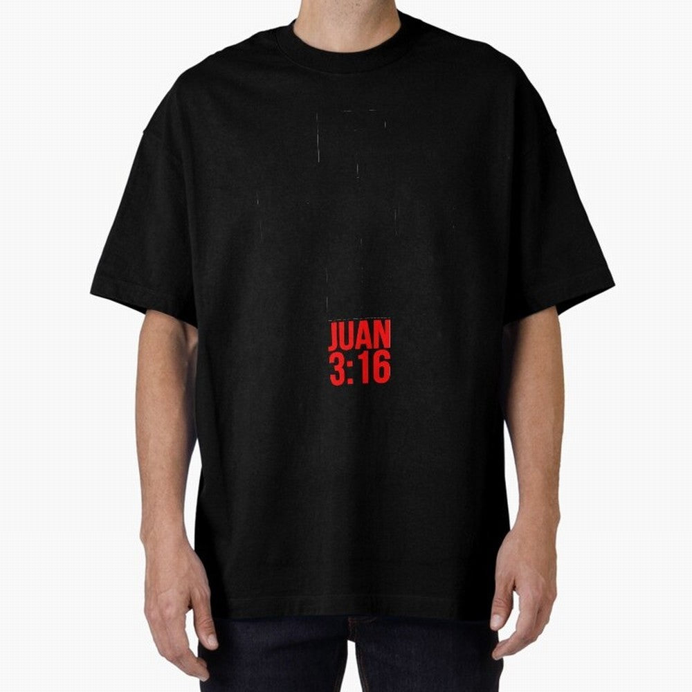 Porque de tal manera amo Dios al mundo - Mensajes Biblicos para Cristianos - Spanish Biblical Quotes for Christians Oversized T-Shirt Feel the Heartbeat of Match Day Hype around FIFA World Cup 2026 USA Canada Mexico, Haaland, Argentina and Brazil,