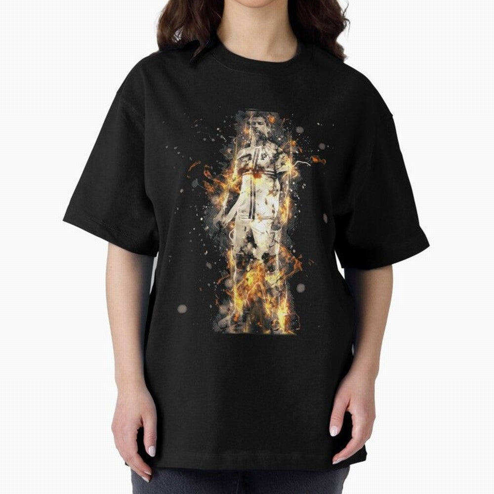 Ronaldo On Fire T Shirt Cristiano Cr7 Soccer S Jersey Men Madrid 7 Portugal Football Real White Kids Tee Mens Black Oversized T-Shirt Upgrade Global Football Passion for FIFA World Cup 2026, Inspired by Cristiano Ronaldo, Haaland and CR7, Portugal,