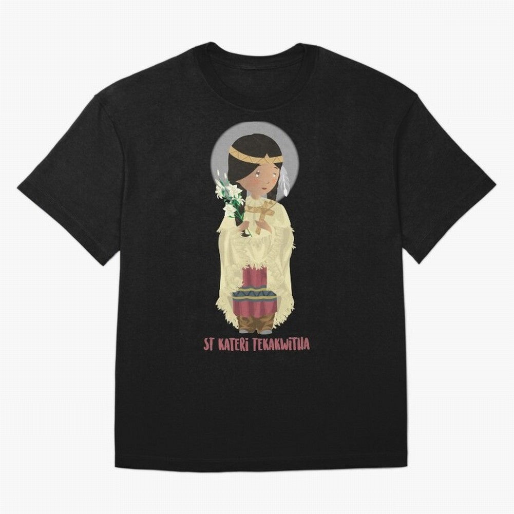 Saint Kateri Tekakwitha Oversized T-Shirt Back the Journey through Global Football Passion for FIFA World Cup 2026 Group Stage, Centered on CR7, Argentina, France and Brazil, Goal Celebration Energy, Supporter Heritage, Football Icons and Worldwide