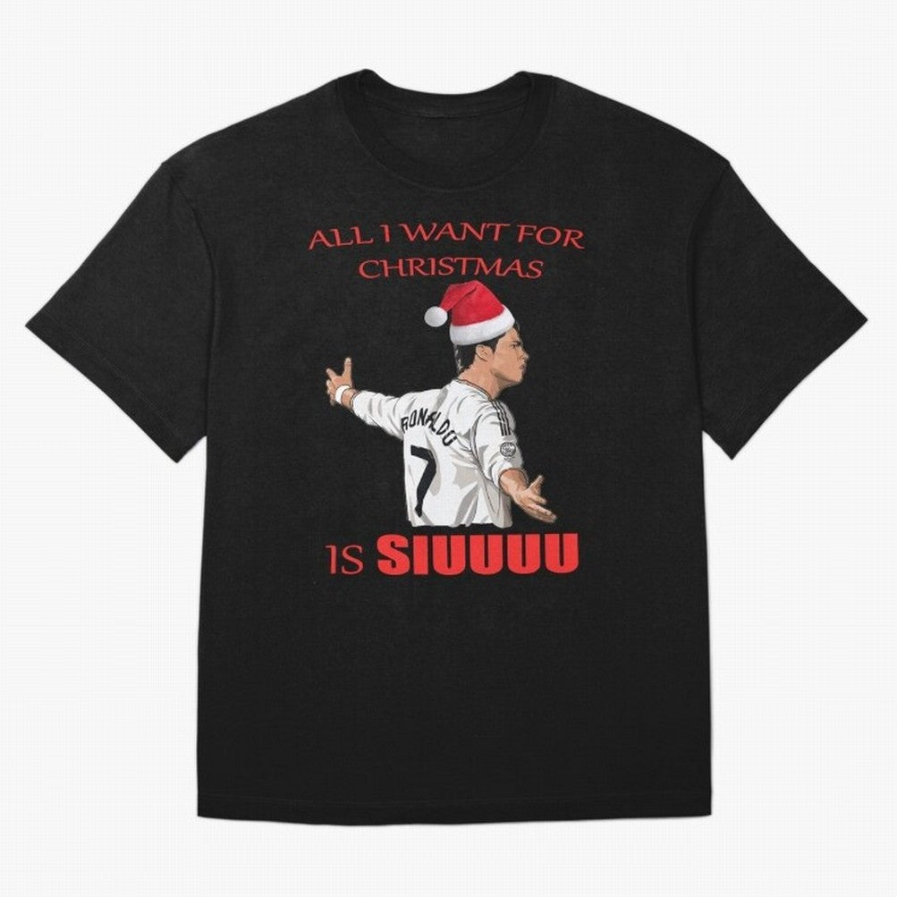 All I Want For Christmas Is Siuuu Oversized T-Shirt Show Up for the Glory of the FIFA World Cup 2026 Group Stage Journey through CR7 and Messi Highlights, England, France and Netherlands Pride, Game Day Rituals, Football Legends, Country Pride and