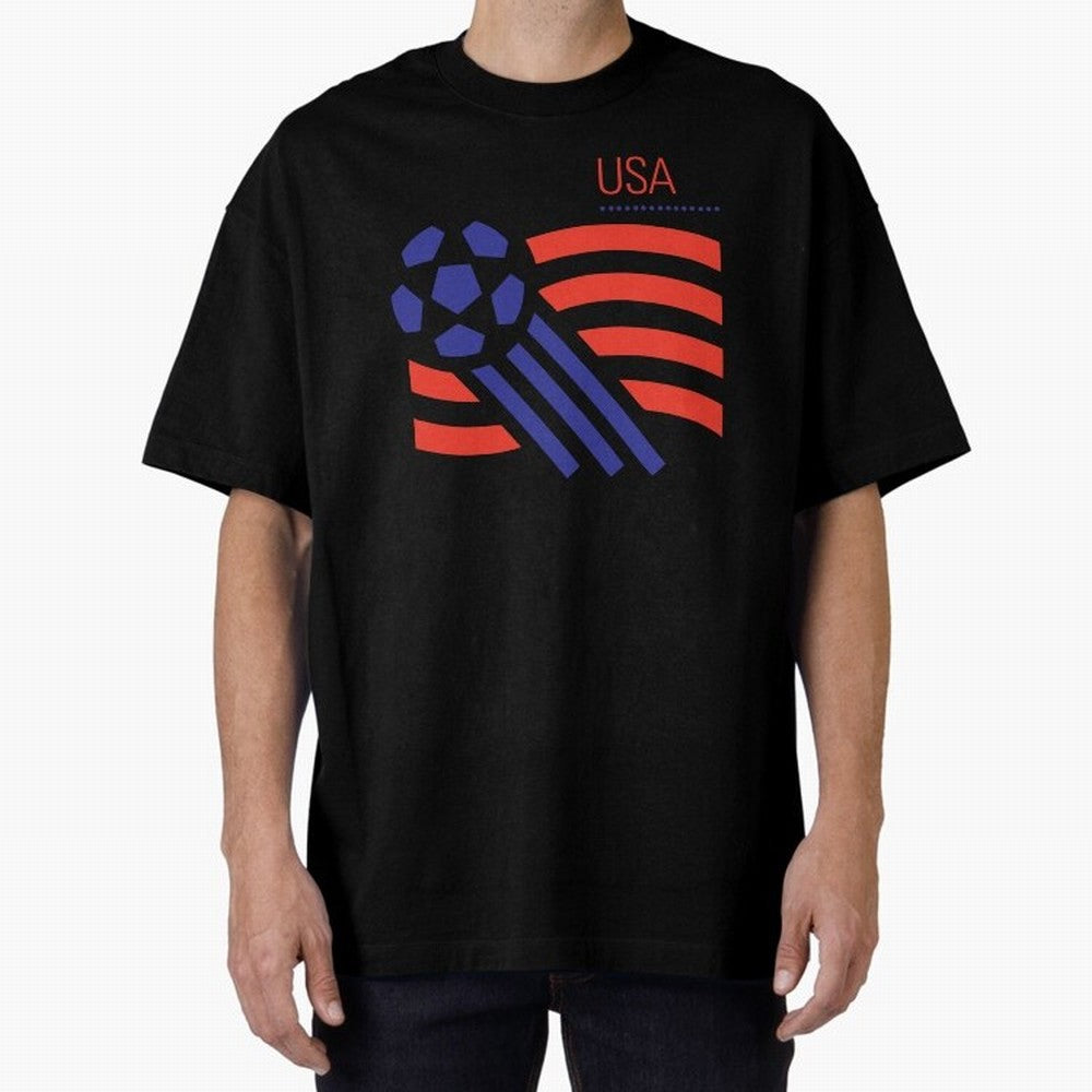 World USA 94 Oversized T-Shirt Celebrate Unforgettable Nights in Match Day Hype around FIFA World Cup 2026 Group Stage, Neymar, Haaland and Cristiano Ronaldo, Brazil, Portugal and Argentina, Championship Spirit, Famous Goals, Roaring Crowds and