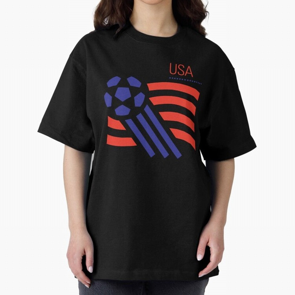 World USA 94 Oversized T-Shirt Celebrate Unforgettable Nights in Match Day Hype around FIFA World Cup 2026 Group Stage, Neymar, Haaland and Cristiano Ronaldo, Brazil, Portugal and Argentina, Championship Spirit, Famous Goals, Roaring Crowds and