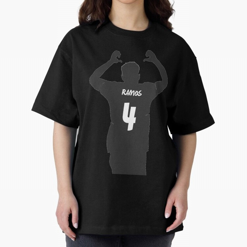 Sergio Ramos artwork Oversized T-Shirt Represent Fans Who Live for FIFA World Cup 2026 Group Stage for Fans of Haaland and Mbappe and Argentina, Bringing Football History, Final Match Energy, Crowd Noise and Once in a Lifetime Moments; Great for