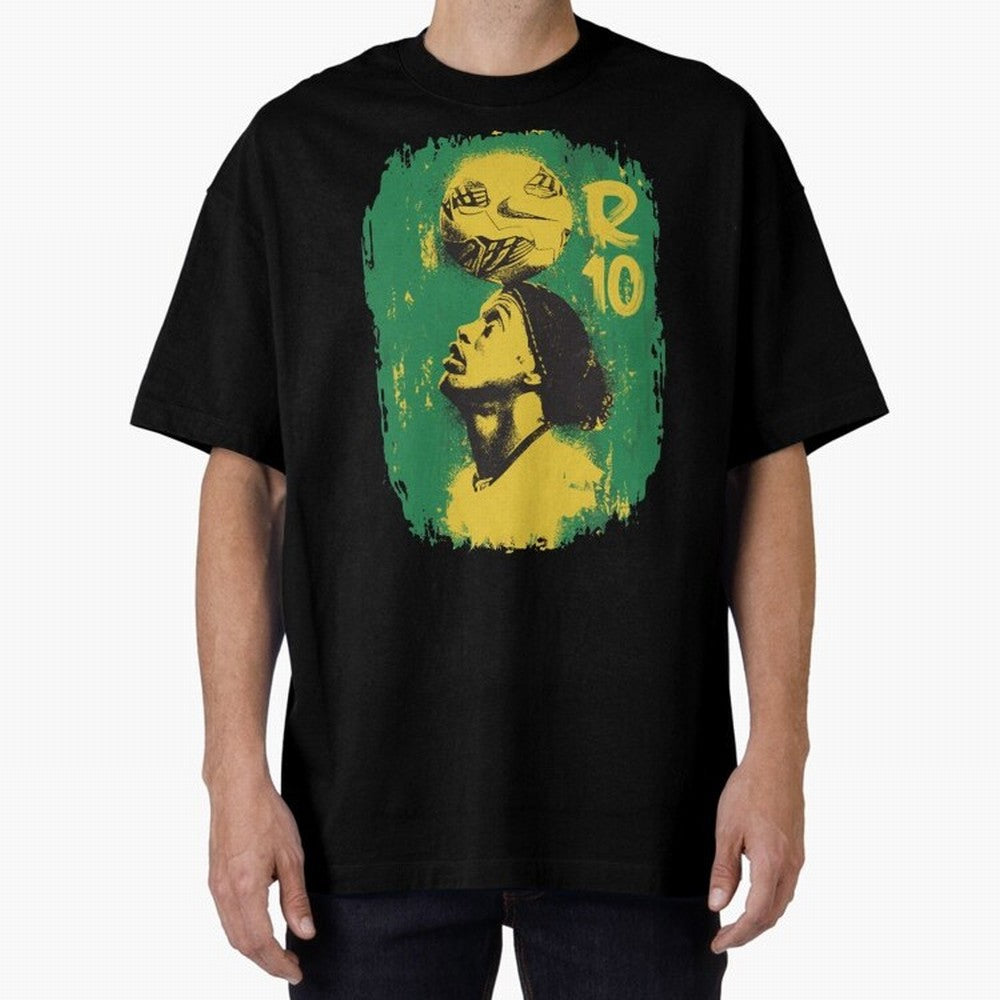 Ronaldinho Oversized T-Shirt Show Match Day Excitement for FIFA World Cup 2026 USA Canada Mexico Spirit, Celebrating Netherlands, Messi, CR7 and Mbappe, Football History, Final Match Energy, Crowd Noise and Once in a Lifetime Moments; Made for