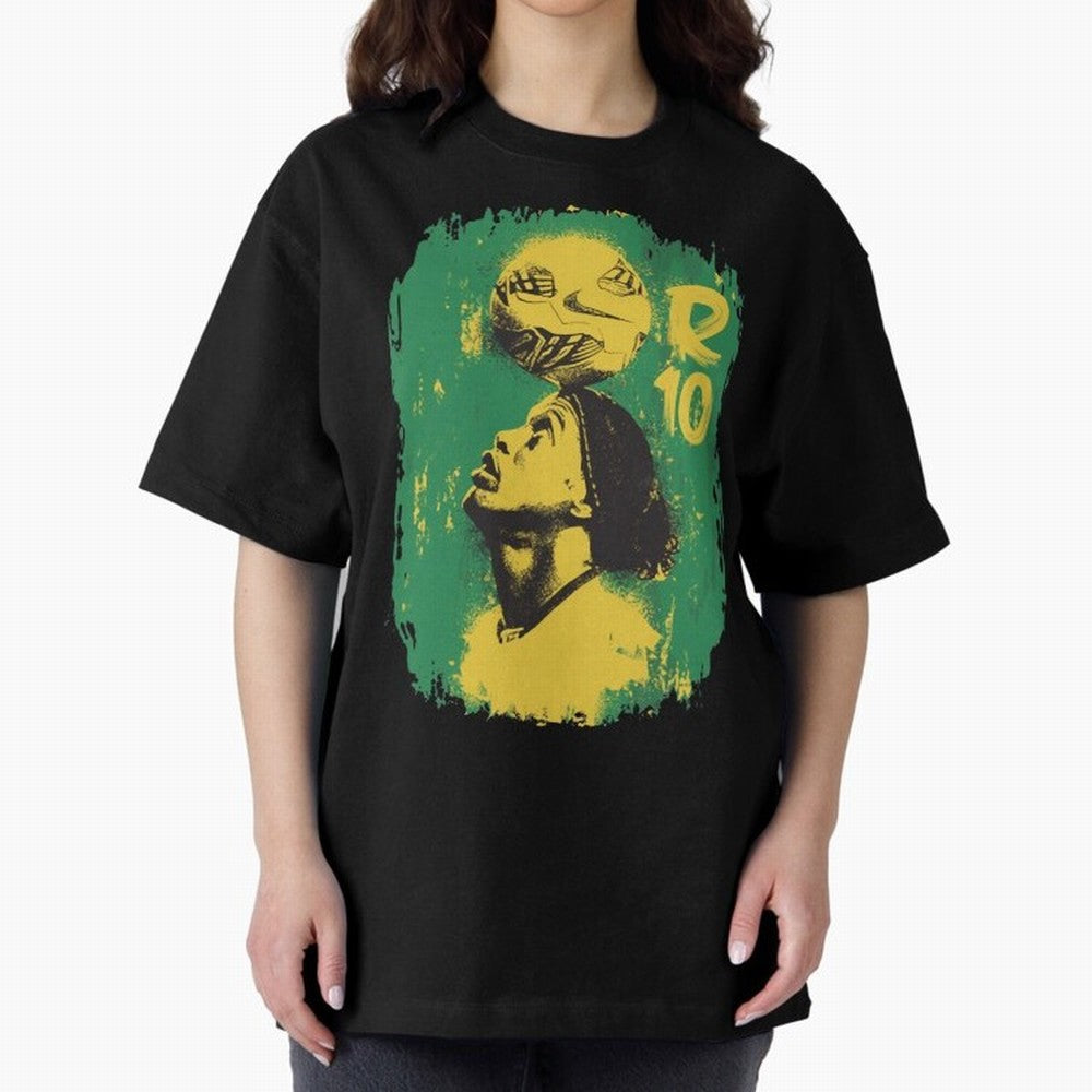 Ronaldinho Oversized T-Shirt Show Match Day Excitement for FIFA World Cup 2026 USA Canada Mexico Spirit, Celebrating Netherlands, Messi, CR7 and Mbappe, Football History, Final Match Energy, Crowd Noise and Once in a Lifetime Moments; Made for