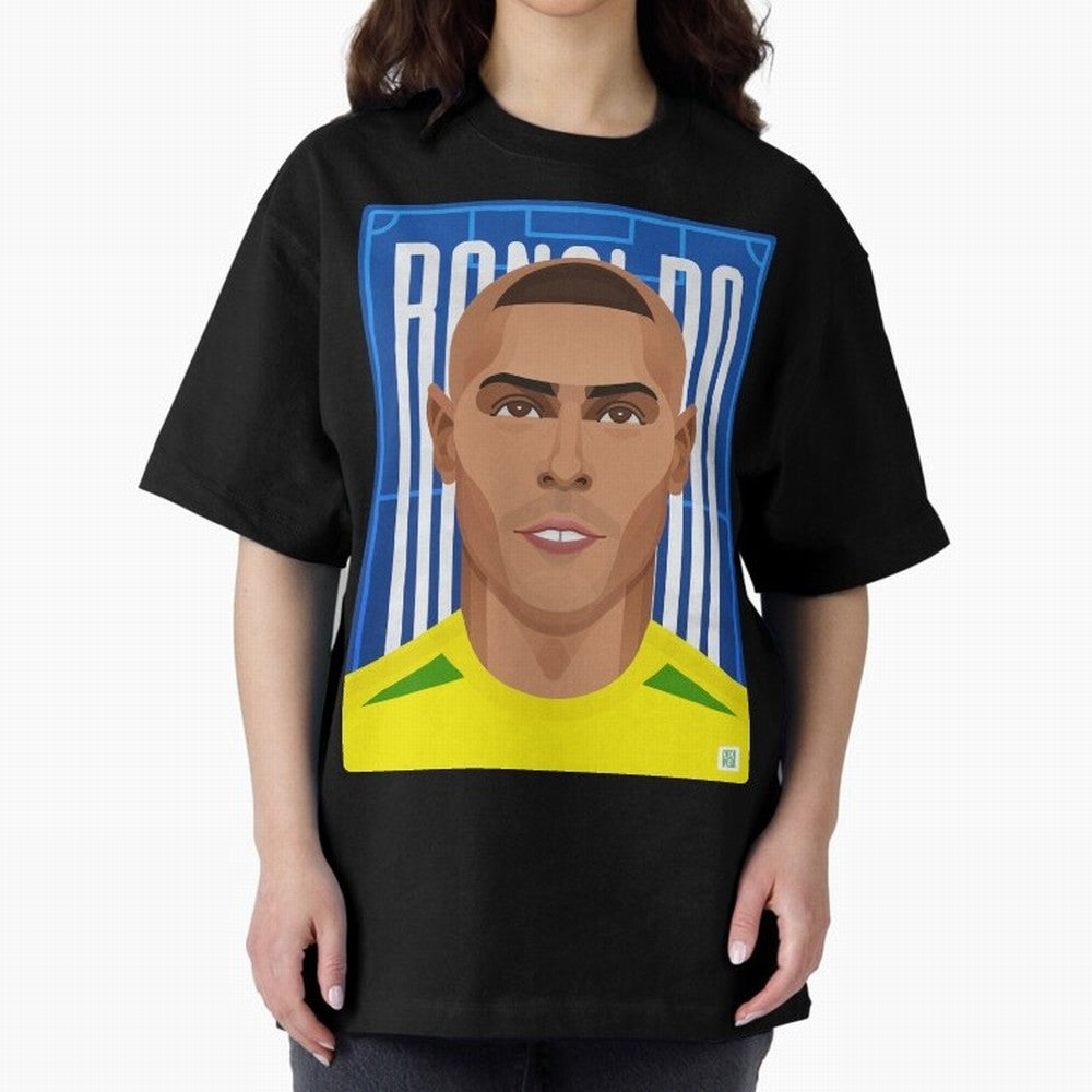 Ronaldo | The Phenomenon Oversized T-Shirt Carry National Pride through Global Football Passion for FIFA World Cup 2026 USA Canada Mexico, Featuring Haaland and Mbappe, Portugal, Goal Celebration Energy, Supporter Heritage, Football Icons and