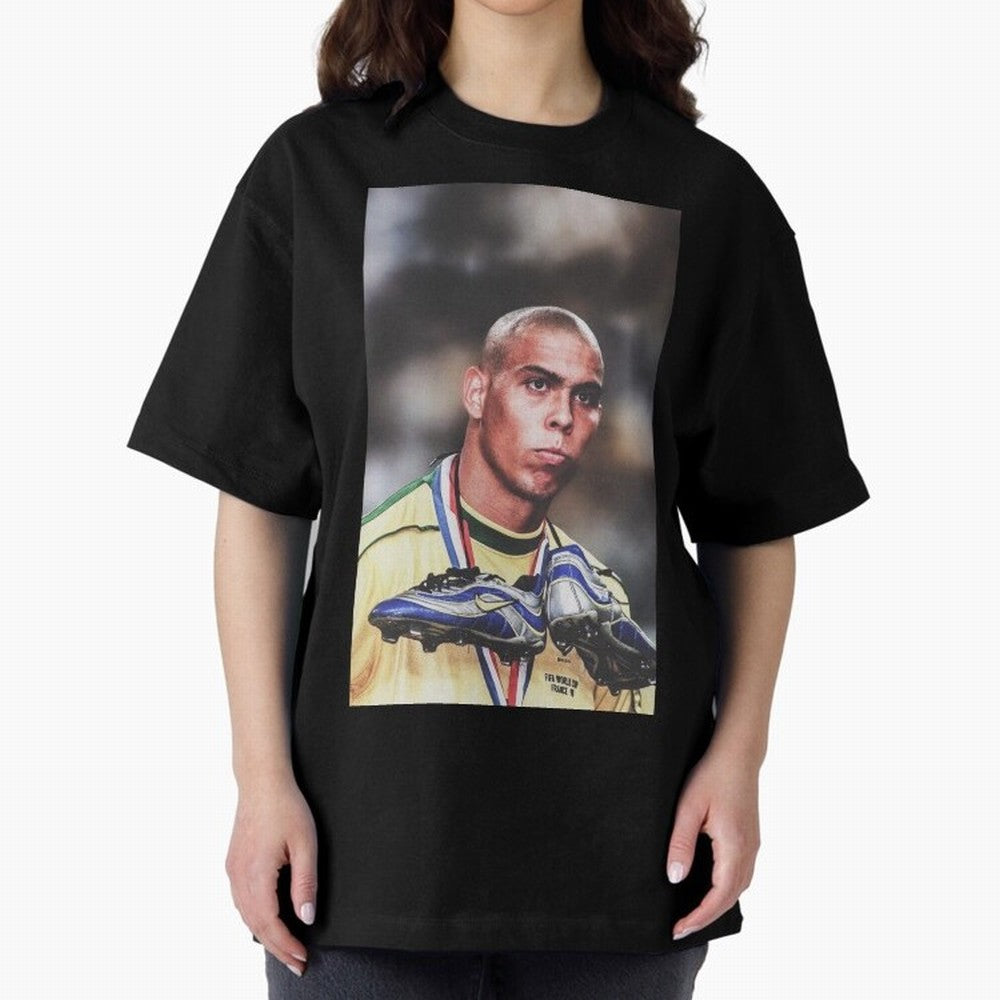 Ronaldo Luis Nazario de Lima Art Oversized T-Shirt Feel the Heartbeat of FIFA World Cup 2026 Group Stage for Fans of Neymar and Spain and Netherlands, Bringing Stadium Chants, National Pride, Trophy Dreams and Unforgettable Football Memories; Built