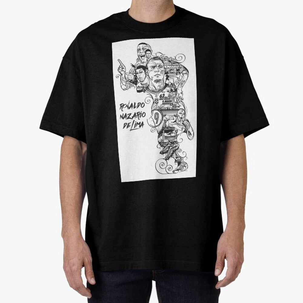 The R9 Era Oversized T-Shirt Show Your Tournament Heart for Match Day Hype around FIFA World Cup 2026, Mbappe and Neymar, France, Soccer Culture, Superstar Moments, National Team Dreams and Competitive Fire; Ideal for Football Dads, Football Moms,