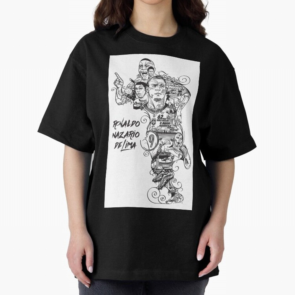 The R9 Era Oversized T-Shirt Show Your Tournament Heart for Match Day Hype around FIFA World Cup 2026, Mbappe and Neymar, France, Soccer Culture, Superstar Moments, National Team Dreams and Competitive Fire; Ideal for Football Dads, Football Moms,