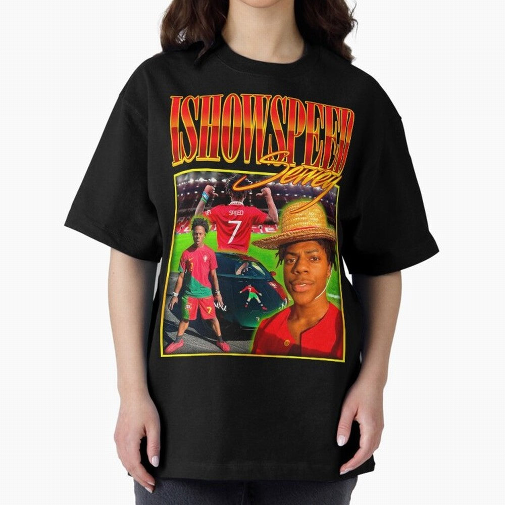 IShowSpeed Vintage Retro Y2K Design Oversized T-Shirt Fuel the Hype around Match Day Hype around FIFA World Cup 2026 USA Canada Mexico, Messi and Cristiano Ronaldo, England and Germany, Classic Soccer Heritage, Championship Pressure, Fan Loyalty